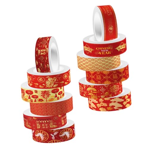 ARTSEWPLY 12Rollen Washi Tape für Chinesisches Neujahr Dekoratives DIY Klebeband für Scrapbooking Geschenkverpackung und Bastelprojekte Multifunktionale Bastelbänder für Kreative Ideen ARTSEWPLY 12Rollen Washi Tape für Chinesisches Neujahr Dekoratives DIY Klebeband für Scrapbooking Geschenkverpackung und Bastelprojekte Multifunktionale Bastelbänder für Kreative Ideen von ARTSEWPLY