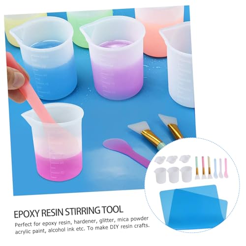 ARTSEWPLY 13 Stück Teiliges DIY Craft Tool Set aus Kunststoff und Lebensmittelechtem Silikon Robustes Epoxidharz Rührstäbe und Messbecher Vielseitiges Handwerkszubehör für Gießen Basteln ARTSEWPLY 13 Stück Teiliges DIY Craft Tool Set aus Kunststoff und Lebensmittelechtem Silikon Robustes Epoxidharz Rührstäbe und Messbecher Vielseitiges Handwerkszubehör für Gießen Basteln von ARTSEWPLY