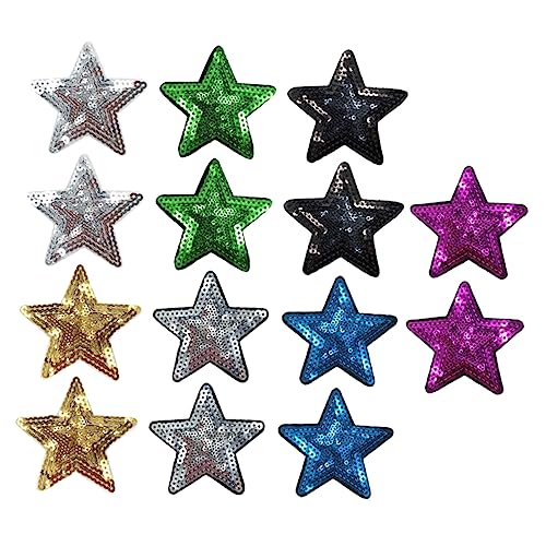 ARTSEWPLY 14 Stück Teiliges Patches mit Stern Selbstklebende Applikationen für Kleidung Farben für Reparaturen und Dekoration ARTSEWPLY 14 Stück Teiliges Patches mit Stern Selbstklebende Applikationen für Kleidung Farben für Reparaturen und Dekoration von ARTSEWPLY