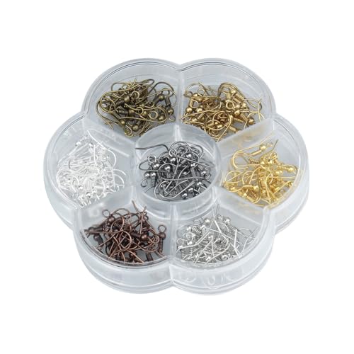 ARTSEWPLY 140 Stück Teiliges DIY Ohrhaken mit Federohrdrähten Bunte Schmuckzubehör Ohrring Zubehör für Schmuck Selbermachen Leicht Formbar und Langlebig von ARTSEWPLY