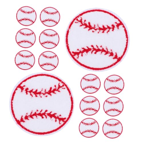 ARTSEWPLY 15 Stück Teiliges Baseball Bügelbild mit Eleganter Stickerei Weiche Handtuch Stickerei Patches Dekorative Kleidung und Rucksack Aufnäher für Jeans Shirts Hüte und Westen von ARTSEWPLY