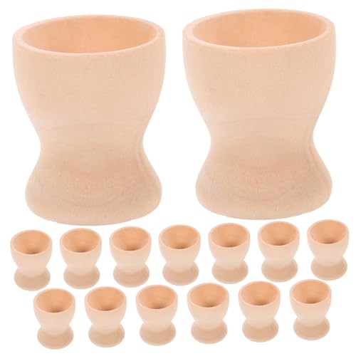 ARTSEWPLY 15 Stück Teiliges Holz Eierbecherhalter DIY Osterei Ständer Holzhalterung für Frühlingsdeko und Osterdekoration Langlebig Glatt Poliert Rutschfest Vielseitig Einsetzbar von ARTSEWPLY