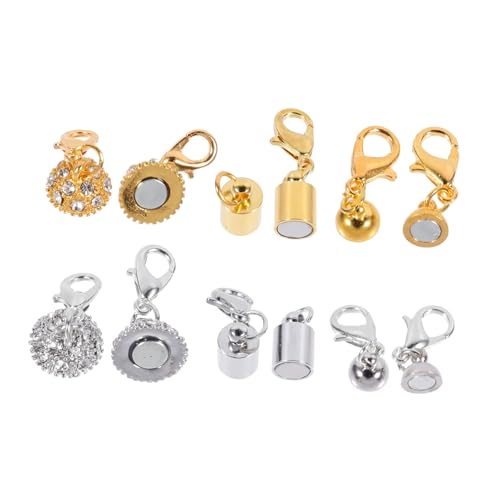 ARTSEWPLY 16 Stück Teiliges Magnetisches Schmuckverschluss Handgefertigte Verbindungsschließen aus Langlebiger Glänzend Klein Vielseitig für DIY Halsketten und Armbänder zum Basteln und von ARTSEWPLY