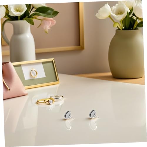 ARTSEWPLY 180 Stück Edelstein Becken Ohrstecker Cabochon Ohrring Tablett Rohlinge Runde Cabochon Ohrring Rohlinge Flache Runde Lünettenfassungen Fassungen Für DIY Projekte DIY von ARTSEWPLY