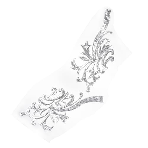 ARTSEWPLY 1Paar Gestickter Aufnäher mit Pailletten Blumenapplikation für DIY Nähprojekte und Textildekoration Elegantes Design zum Personalisieren von Kleidung von ARTSEWPLY