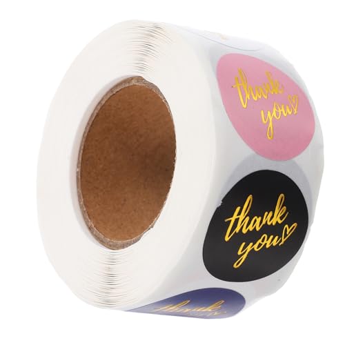 ARTSEWPLY 1Rolle Dankeschön Aufkleber Dekorative Siegelaufkleber für Vielseitige Geschenkverpackungsetiketten Selbstklebend für Kleine Unternehmen und Bastelprojekte von ARTSEWPLY