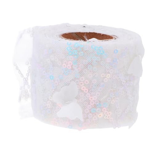 ARTSEWPLY 1Rolle Schmetterlings Paillettenband DIY Kopfschmuck Zubehör Transparentes Dekoband für Hochzeiten und Bastelprojekte Leicht und Tragbar Elegant von ARTSEWPLY