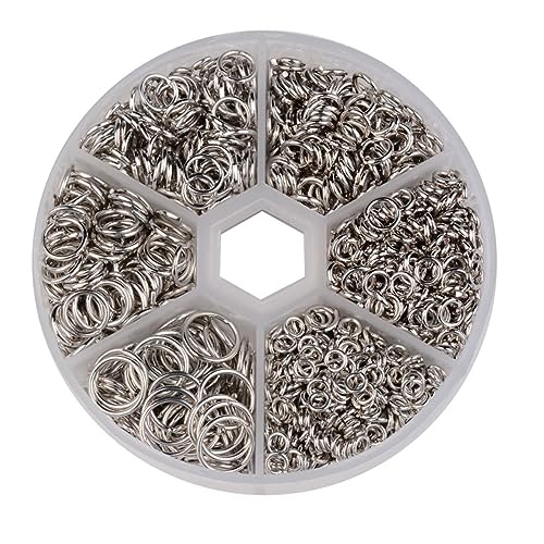 ARTSEWPLY 1Satz DIY Schmuckzubehör Handgemachte Aufhängeringe Eisen Silberfarbene Verbindungselemente Verschiedenen Praktischer Box ARTSEWPLY 1Satz DIY Schmuckzubehör Handgemachte Aufhängeringe Eisen Silberfarbene Verbindungselemente Verschiedenen Praktischer Box von ARTSEWPLY