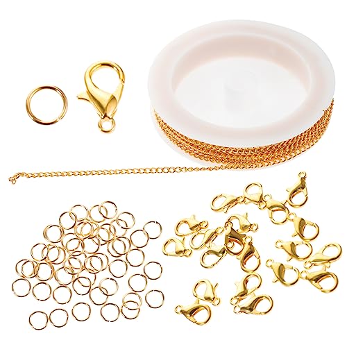 ARTSEWPLY 1Satz Eisenkette DIY Schmuckzubehör mit Lobster Clips und Sprungringen für Herstellung von Armbändern Halsketten und Individuellen Designs Hochwertigen von ARTSEWPLY