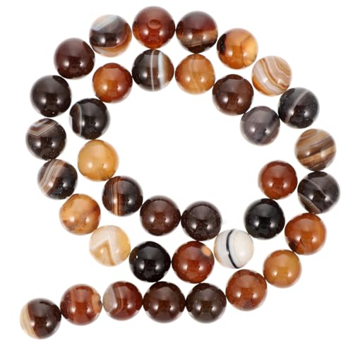 ARTSEWPLY 1Satz Natürliche Streifen Perlen Runde Schmuckperlen für DIY Arbeiten ca Armbänder Halsketten und Handwerksprojekte von ARTSEWPLY