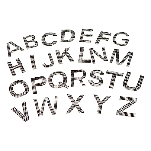 ARTSEWPLY 1Satz Teilige Strass Alphabet Aufnäher Patches zum Aufbügeln DIY Dekoration für Kleidung Taschen und Hüte Gestickte Applikationen für Bastelprojekte von ARTSEWPLY