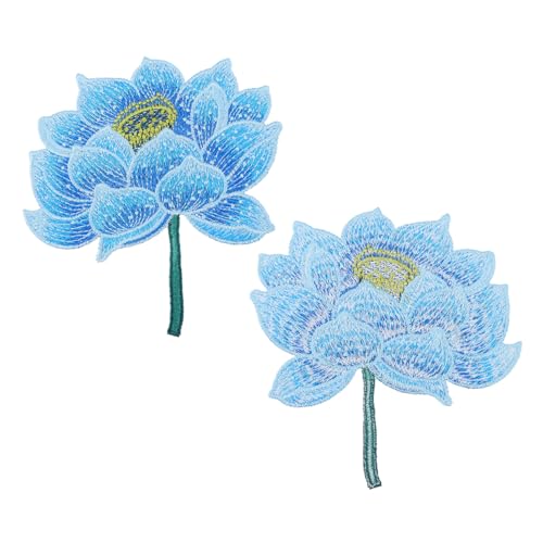ARTSEWPLY 1Stück Bestickte Lotus Applikation Ethnisches Tuch Patch für Kleidung Handtaschen und DIY Projekte zum Abdecken von Flecken und Löchern Langlebig von ARTSEWPLY