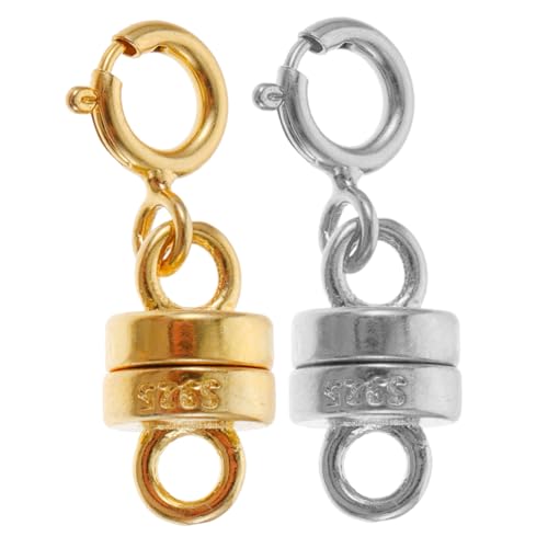 ARTSEWPLY 2 Paare Verlängerungsketten mit Magnetverschluss Schmuckverbinder in Weißgold und Gold Langlebige DIY Kettenverlängerung für Armband und Halskette Rostfrei Wiederverwendbar ARTSEWPLY 2 Paare Verlängerungsketten mit Magnetverschluss Schmuckverbinder in Weißgold und Gold Langlebige DIY Kettenverlängerung für Armband und Halskette Rostfrei Wiederverwendbar von ARTSEWPLY