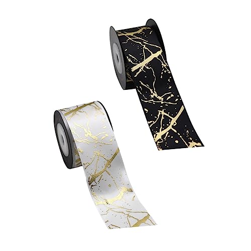ARTSEWPLY 2 Rollen Hochwertiges Bronzed Polyester Verpackungsband Yards für Blumen und Geschenkverpackungen Dekorative Schleifen für Geburtstagsfeiern und DIY Projekte von ARTSEWPLY