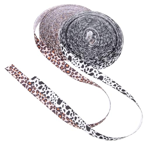 ARTSEWPLY 2 Rollen Ripsband mit Kuh Leopardenmuster Strapazierfähiges Polyester Geschenkband für Haarschleifen Stirnbänder DIY Bastelmaterial Vielseitig Einsetzbar für Damen Haarbänder ARTSEWPLY 2 Rollen Ripsband mit Kuh Leopardenmuster Strapazierfähiges Polyester Geschenkband für Haarschleifen Stirnbänder DIY Bastelmaterial Vielseitig Einsetzbar für Damen Haarbänder von ARTSEWPLY