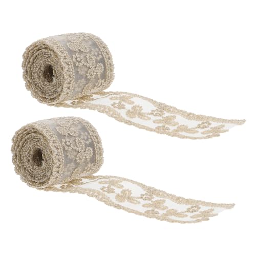 ARTSEWPLY 2 STÜCK Goldumrandete Bestickte Spitzenbänder in Beige Langlebiges DIY Bastelzubehör für Haarschmuck Geschenkverpackung und Kleidungsdekoration Vielseitig und Einfach zu Schneiden ARTSEWPLY 2 STÜCK Goldumrandete Bestickte Spitzenbänder in Beige Langlebiges DIY Bastelzubehör für Haarschmuck Geschenkverpackung und Kleidungsdekoration Vielseitig und Einfach zu Schneiden von ARTSEWPLY