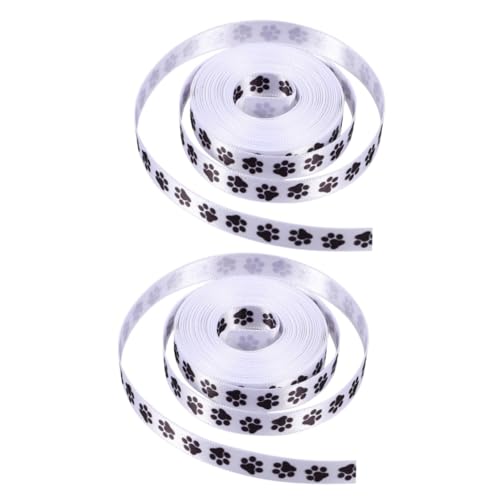 ARTSEWPLY 2 Sätze Bedrucktes Polyester Geschenkband Mit Hundepfotenmotiv Breit Robustes Bastelband Für Geschenkverpackung Diy Dekoration Für Geburtstagsgeschenke Und 2 Rollen * 2 ARTSEWPLY 2 Sätze Bedrucktes Polyester Geschenkband Mit Hundepfotenmotiv Breit Robustes Bastelband Für Geschenkverpackung Diy Dekoration Für Geburtstagsgeschenke Und 2 Rollen * 2 von ARTSEWPLY