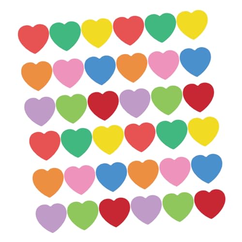 ARTSEWPLY 2 Sätze Diy Herz Papier Ausschneidungen Farben Valentinstag Dekorationen für Klassenzimmer Hochzeiten Partys Kreative Bastelprojekte von ARTSEWPLY