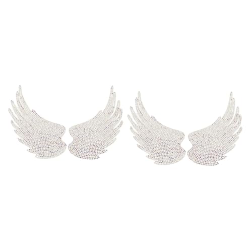 ARTSEWPLY 2 Sätze Glitzernde Engelsflügel Bügelbild Strasssteine Aufbügler Zum Verzieren Von Kleidung Diy Patch Applikation Für Textilien Rucksäcke Jacken Und Hüte 2 Stück * 2 ARTSEWPLY 2 Sätze Glitzernde Engelsflügel Bügelbild Strasssteine Aufbügler Zum Verzieren Von Kleidung Diy Patch Applikation Für Textilien Rucksäcke Jacken Und Hüte 2 Stück * 2 von ARTSEWPLY