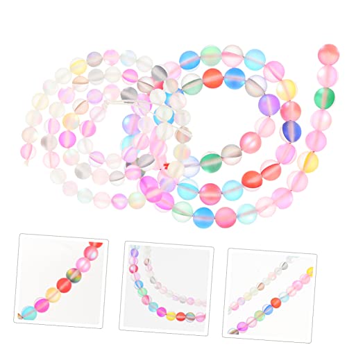ARTSEWPLY 2 Saiten Mattierte Bunte Lose Kristallperlen Runde Spacer Beads für DIY Schmuckherstellung Langlebig Handlich für Armbänder und Bastelarbeiten Stränge von ARTSEWPLY