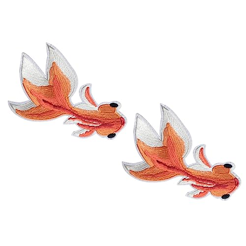 ARTSEWPLY 2 Stk. Goldfisch Stickapplikationen zum Aufbügeln Bestickte Kleidung Flicken Jeans Reparatur Patches Hautfreundliche Langlebige Näh-dekoration für DIY Textilien ARTSEWPLY 2 Stk. Goldfisch Stickapplikationen zum Aufbügeln Bestickte Kleidung Flicken Jeans Reparatur Patches Hautfreundliche Langlebige Näh-dekoration für DIY Textilien von ARTSEWPLY