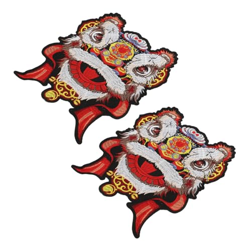 ARTSEWPLY 2 Stück Chinesische Tier Stickerei Applikation Bestickter Aufnäher für Kleidung DIY Nähen Hautfreundlich Vielseitig Shirts Vorhänge Kissen und Bastelprojekte von ARTSEWPLY