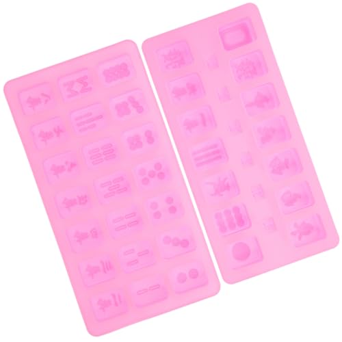 ARTSEWPLY 2 Stück DIY Silikon Mahjong und Würfelmoulds für Epoxidharz Kunsthandwerk Flexible Silikonformen für Dekorative Ornamente Kompatibel mit Epoxidharz und UV Harz Zufällige Farbe von ARTSEWPLY