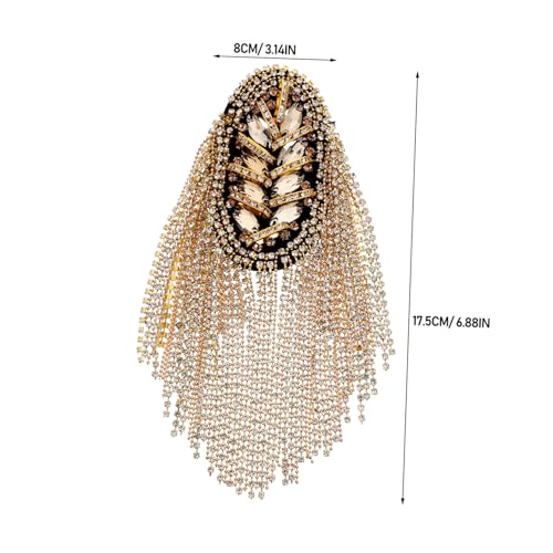 ARTSEWPLY 2 Stück Goldene Schulterklappen mit Quasten Modische Metall Epauletten für Damen Vielseitiges Kostümzubehör und DIY Kleidung Schmuck Auffällige Fransen Schulterdekoration von ARTSEWPLY