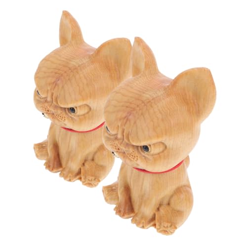 ARTSEWPLY 2 Stück Handgefertigte Bulldogge Holzskulptur Natürliche Holzmaserung Detaillierte Holzschnitzerei Kompakte Vielseitige Dekoration für Auto Schreibtisch Büro und Zuhause ARTSEWPLY 2 Stück Handgefertigte Bulldogge Holzskulptur Natürliche Holzmaserung Detaillierte Holzschnitzerei Kompakte Vielseitige Dekoration für Auto Schreibtisch Büro und Zuhause von ARTSEWPLY
