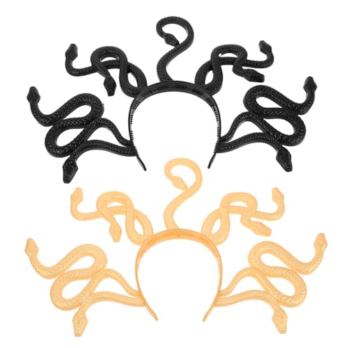 ARTSEWPLY 2 Stück Medusa Schlangen Stirnband Halloween Kostümzubehör Realistisches Schlangen Haarreifen für Frauen Cosplay Party Festival Vielseitiges Kopfstück ARTSEWPLY 2 Stück Medusa Schlangen Stirnband Halloween Kostümzubehör Realistisches Schlangen Haarreifen für Frauen Cosplay Party Festival Vielseitiges Kopfstück von ARTSEWPLY