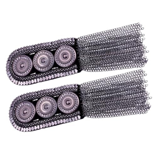 ARTSEWPLY 2 Stück Metallic Schulter Epauletten mit Quasten und Kettendetail Stilvolle Ansteckschulterklappen mit Sicherheitsnadel Stilvolle Kostüm Uniform Accessoires für Damen und Herren von ARTSEWPLY