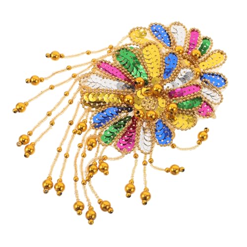 ARTSEWPLY 2 Stück Pailletten Patches Dekor Schulterklappen Pailletten Fransenbesatz Fransenbesatz Quaste Kostüme Schulterklappen Schulterbrosche von ARTSEWPLY