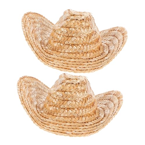 ARTSEWPLY 2 Stück Puppenzubehör Hut Mini-cowboyhut-dekoration Mini Dekorativer Hut Puppe Cowboyhut Zubehör Für Puppenmützen -haustierhüte Stroh Hellbraun ARTSEWPLY 2 Stück Puppenzubehör Hut Mini-cowboyhut-dekoration Mini Dekorativer Hut Puppe Cowboyhut Zubehör Für Puppenmützen -haustierhüte Stroh Hellbraun von ARTSEWPLY
