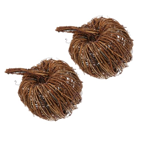 ARTSEWPLY 2 Stück Rattan Kürbis Dekoration Leichte Flexible Herbst Tischdeko für Halloween und Thanksgiving Handgefertigt Wiederverwendbar Klassische Kürbisform für Festliche ARTSEWPLY 2 Stück Rattan Kürbis Dekoration Leichte Flexible Herbst Tischdeko für Halloween und Thanksgiving Handgefertigt Wiederverwendbar Klassische Kürbisform für Festliche von ARTSEWPLY