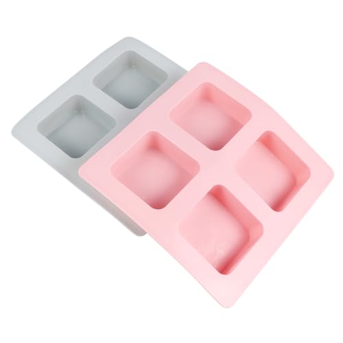 ARTSEWPLY 2 Stück Silikon Seifenformen Hohlraum Flexible Antihaft DIY Seifen Gießform Lebensmittelecht Farbig Blau Vielseitig für Kuchen Kerzenherstellung Backform von ARTSEWPLY