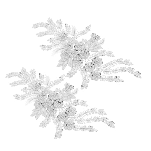 ARTSEWPLY 2 Stück Stickereien Spitzen Applikationen gestickte Blumenapplikationen Paillettenverzierungen zum Aufnähen Applikationen nähen bestickte Spitzenapplikation Polyester Weiß ARTSEWPLY 2 Stück Stickereien Spitzen Applikationen gestickte Blumenapplikationen Paillettenverzierungen zum Aufnähen Applikationen nähen bestickte Spitzenapplikation Polyester Weiß von ARTSEWPLY