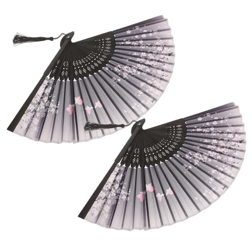 ARTSEWPLY 2 Stück Tanzfächer Im Antiken Stil Vintage Rave Faltbar Für Damen Tragbar Faltbar Mit Quaste Handfächer Im Chinesischen Stil Mit Quaste Faltbar Blumenfächer Schwarz ARTSEWPLY 2 Stück Tanzfächer Im Antiken Stil Vintage Rave Faltbar Für Damen Tragbar Faltbar Mit Quaste Handfächer Im Chinesischen Stil Mit Quaste Faltbar Blumenfächer Schwarz von ARTSEWPLY