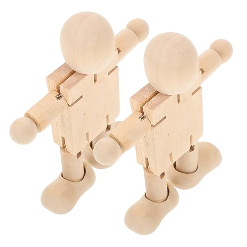 ARTSEWPLY 2 Stück Teiliges DIY Holzpuppen Handbemalte Bewegliche Holzfiguren mit Gelenken Vielseitiges Bastelspielzeug und Desktop Deko für Kreative Gestaltung ARTSEWPLY 2 Stück Teiliges DIY Holzpuppen Handbemalte Bewegliche Holzfiguren mit Gelenken Vielseitiges Bastelspielzeug und Desktop Deko für Kreative Gestaltung von ARTSEWPLY