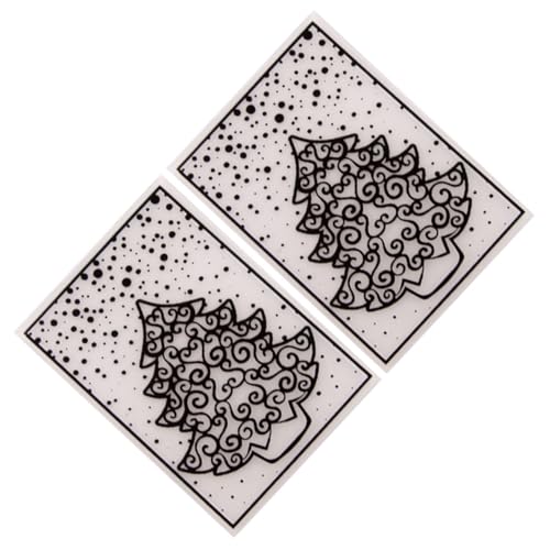 ARTSEWPLY 2 Stück Teiliges DIY Prägeschablonen Baum Motiv Stabile Kunststoff Stanzvorlagen Geeignet für Scrapbooking Albumdekoration Papierprägung Kompatibel mit Prägemaschinen für von ARTSEWPLY
