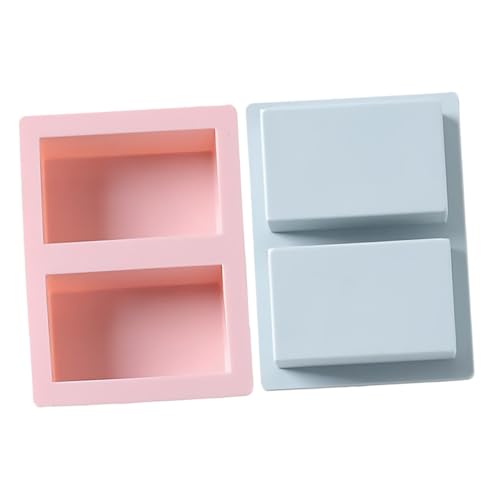 ARTSEWPLY 2 Stück Teiliges DIY Seifenform aus Lebensmittelechtem Silikon Kavitäten Quadratisch Flexibel und Antihaftbeschichtet für Handgemachte Seifen und Kuchen in Blau von ARTSEWPLY