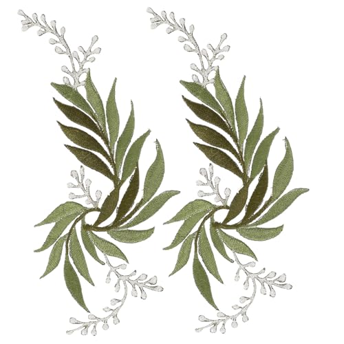 ARTSEWPLY 2 Stück Teiliges Grüne Stickerei Aufnäher mit Selbstklebendem Rückseite Blattmotiv Applikationen zum Aufbügeln oder Aufnähen Dekorative Patches für Kleidung Jacken DIY ARTSEWPLY 2 Stück Teiliges Grüne Stickerei Aufnäher mit Selbstklebendem Rückseite Blattmotiv Applikationen zum Aufbügeln oder Aufnähen Dekorative Patches für Kleidung Jacken DIY von ARTSEWPLY
