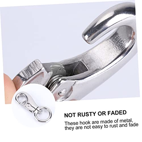 ARTSEWPLY 2 Stück Teiliges Hammock Swivel Hook Robustem Metall Langer Silberner Drehhaken mit Tragkraft für Hängematten Schaukelstühle und Hängebasket Aufhängung Einfache Installation ohne von ARTSEWPLY