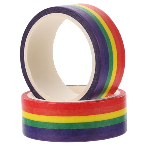 ARTSEWPLY 2 Stück Teiliges Regenbogen Streifen Washi Tape DIY Scrapbooking Dekoratives Klebeband Handabreißbar Leicht Klebend Für Planer Kalender Karten Geschenkverpackung ARTSEWPLY 2 Stück Teiliges Regenbogen Streifen Washi Tape DIY Scrapbooking Dekoratives Klebeband Handabreißbar Leicht Klebend Für Planer Kalender Karten Geschenkverpackung von ARTSEWPLY