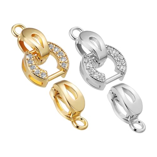 ARTSEWPLY 2 Stück Teiliges Schmuckverschluss Metall Einfache Verschluss-connectoren für Armbänder und Halsketten für DIY Schmuckherstellung Vielseitig Benutzerfreundlich Gold und von ARTSEWPLY
