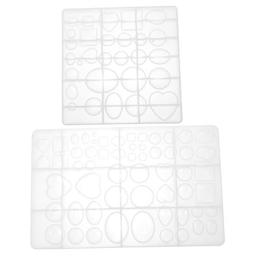 ARTSEWPLY 2 Stück Teiliges Silikon Gießform für Schmuckherstellung Flexible DIY Resin Epoxidharz Formen Kleine und Große Cabochon Anhänger für Kreative Bastelarbeiten von ARTSEWPLY