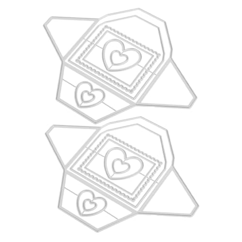 ARTSEWPLY 2 Stück Teiliges Stanzformen Kartenherstellung Hintergrundrahmen Scharfe Langlebige Kohlenstoffstahl Stanzschablonen Scrapbooking Prägevorlage für DIY Papierbasteln von ARTSEWPLY