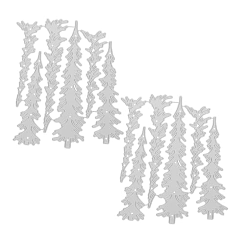 ARTSEWPLY 2 Stück Teiliges Weihnachtsbaum Stanzform aus Langlebigem Kohlenstoffstahl Präzise Kanten für Sichere Schnitte Kompatibel mit Papier Stoff und Dünnem Metall für DIY Weihnachtsdeko von ARTSEWPLY