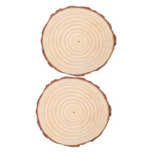 ARTSEWPLY 2 Stück Unbehandelte Runde Holzscheiben Ø Glatte Baumscheiben für DIY Basteln Leichte Holzstücke als Naturbelassene Holzplatte für Kreative Holzdekorationen von ARTSEWPLY