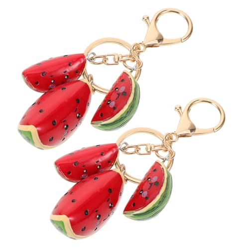 ARTSEWPLY 2 Stück Wassermelonen schlüsselanhänger aus Langlebigem Resin und Legierung Stilvolle Taschen Rucksackdekoration Einzigartiger Obst anhänger für Sommerparty und Geschenk von ARTSEWPLY