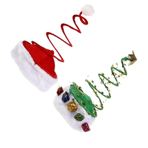 ARTSEWPLY 2 Stück Weihnachtshüte Teiliges Festliche Partyhüte Bunte Xmas Kopfbedeckung Dekorativ Langlebig für Weihnachtsfeiern und Kostümpartys Erwachsene von ARTSEWPLY